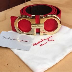 Red Ferragamo Belt